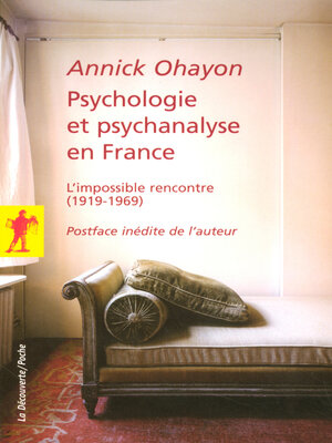 cover image of Psychologie et psychanalyse en France